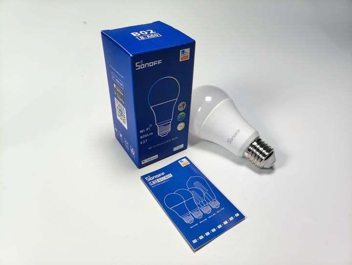 Immagine prodotto Sonoff B02-B-A60 - Lampadina Wi-Fi Smart LED (E27, 9 W, 806 lm, 1 x, F)