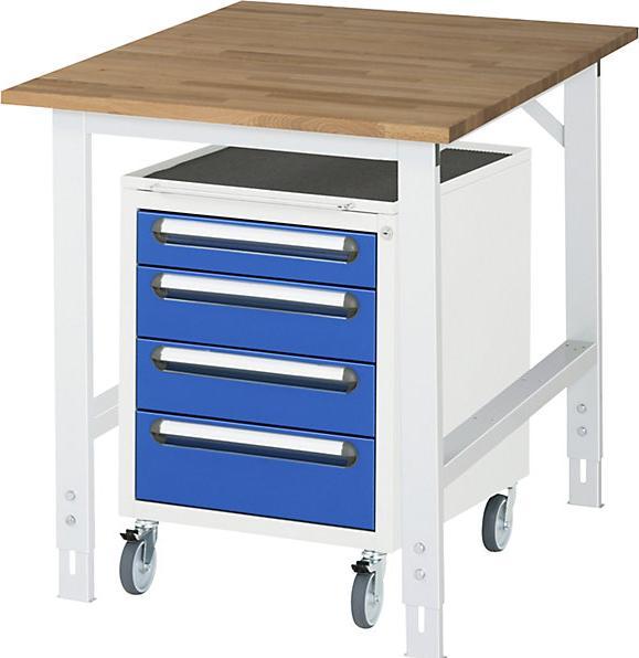 Produktbild RAU Werkbänke Arbeitstisch Tom K Modell 10 Höhe verstellbar 760 bis 1080 mm (75 cm, 100 cm)
