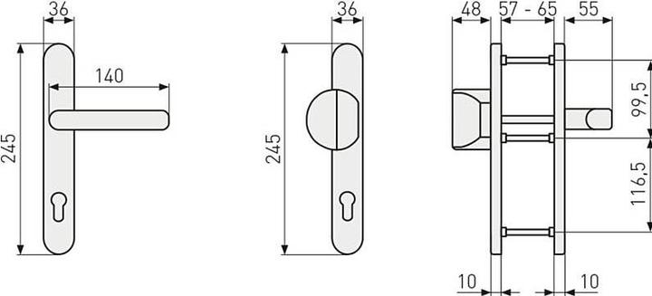 Produktbild Abus SRG92N ER Schutzbeschlag DG, Edelstahl-Look (Türgriff)
