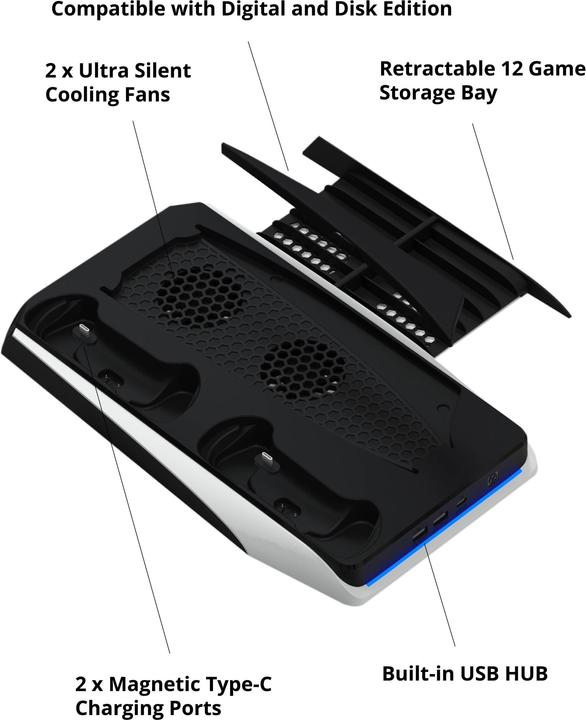 Immagine prodotto Deltalabs Supporto di ricarica di raffreddamento PS5 (PS5)