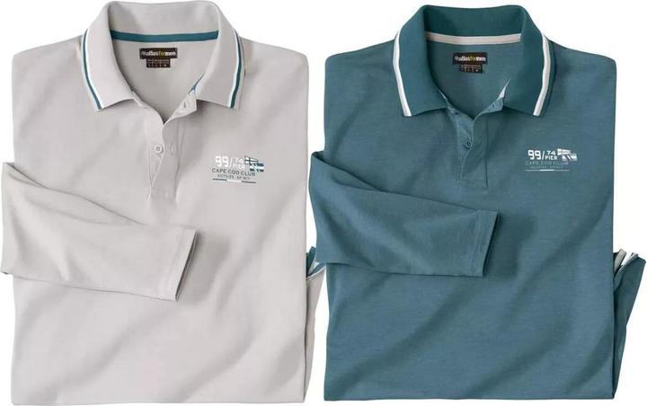 Atlas For Men Poloshirt (2erPack) Langärmlig (5XL)
