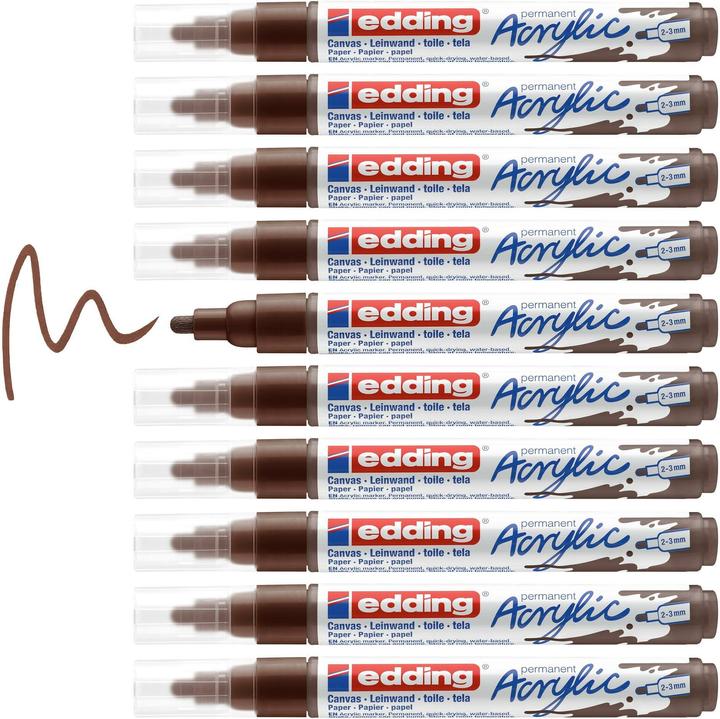 Immagine prodotto Edding Marcatore acrilico 5100 Medio (Cioccolatino, 3 mm, 1 x)