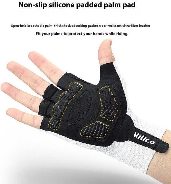 Actual product image Mu Sport Velohandschuhe mit atmungsaktivem Mesh-Gewebe (L)