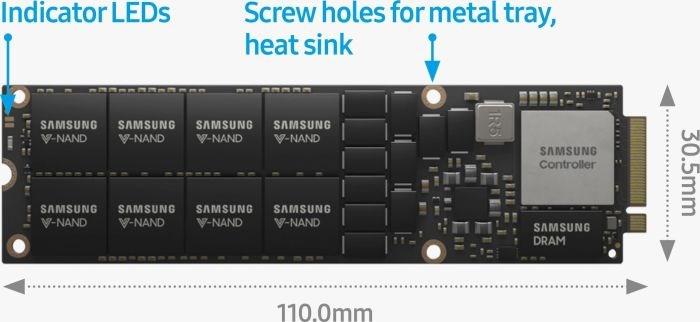 Actual product image Samsung Pm983 (960 GB, M.2 22110)