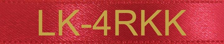 Actual product image Epson Label Cassette Lk-4rkk (1.20 cm, Gold, Red)