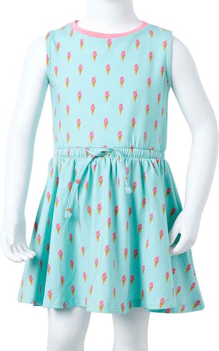 Produktbild VidaXL Kinderkleid mit Kordelzug Helles Minzgrün 140,Material (140)