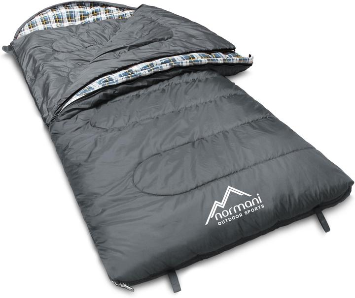Normani 4-in-1 Schlafsack „Antarctica“ (RV rechts) Grau (220 cm)