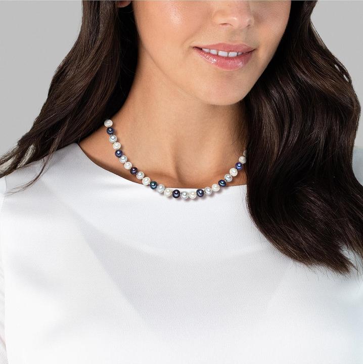 Produktbild Valero Pearls Damen Sterling Silber Süsswasser-Zuchtperle Multicolor - 2244 (Sterling Silber, 70 cm)