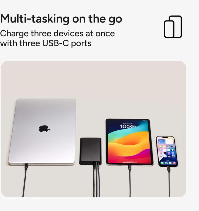 Produktbild mophie Powerstation Pro Schnellladegerät Powerbank 20.000mAh Schwarz (20000 mAh, 45 W)