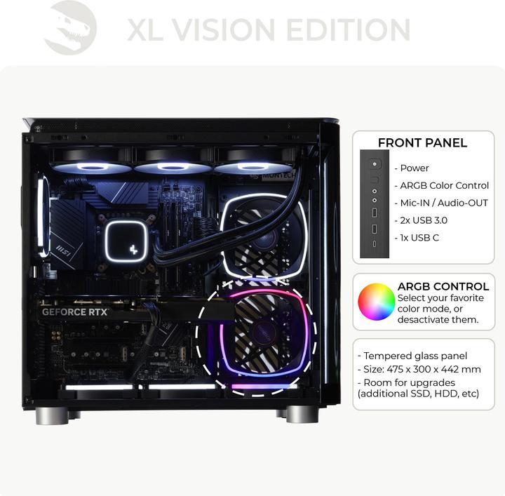 Produktbild Sedatech Ultimate Gaming PC - UCCT731I2I1HF (128 GB, 4000 GB, GeForce RTX 5090)