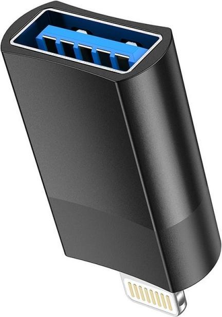 Produktbild Hoco - OTG Adapter (UA17) - Lightning to USB-A, Plug & Play - Black (USB-A, Lightning)