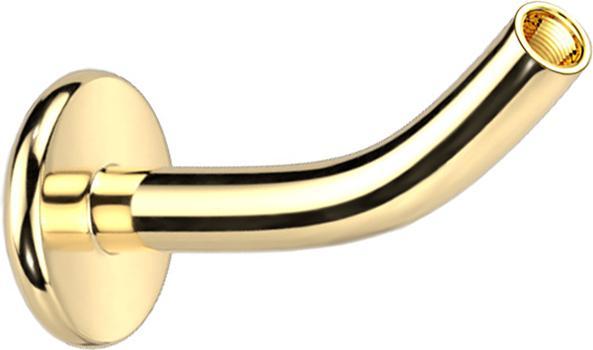 Produktbild Star Piercing Micro Labret-Stab Banane vergoldet mit 0.8 mm Innengewinde (Titan G23, ohne Messing)