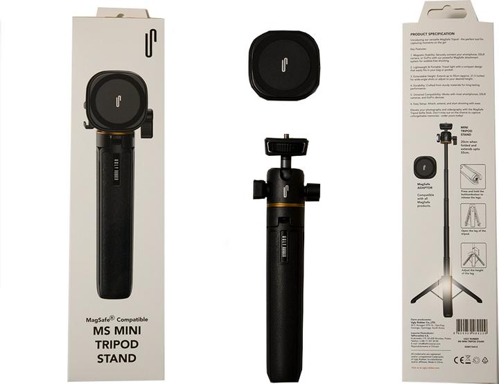 Actual product image Ugly Rubber selfie stick tripod MS-MINI 48cm black