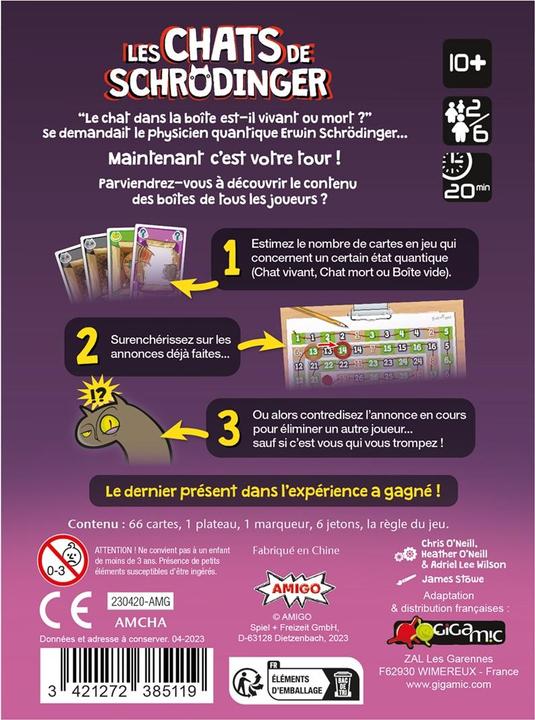 Produktbild Gigamic Les chats de Schrodinger (f) (Französisch)