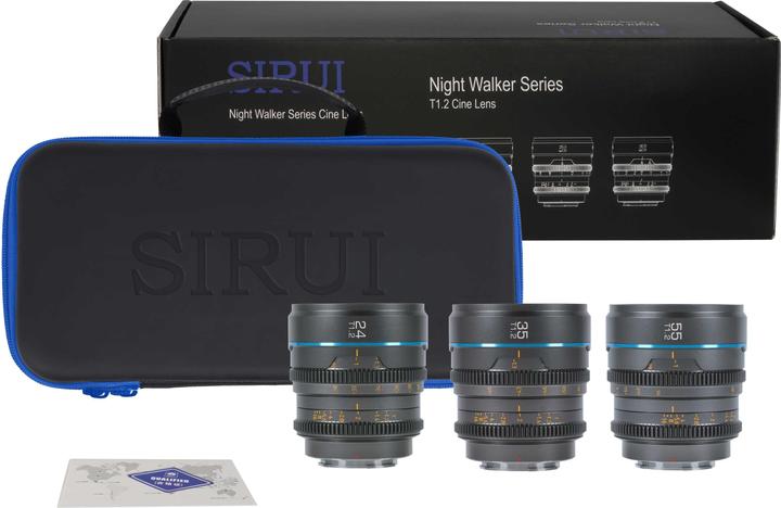 Image du produit Sirui Nightwalker 24 35+55mm T1.2 S35 MF Cine Lens Bundle X-Mount (Fujifilm X, APS-C / DX)