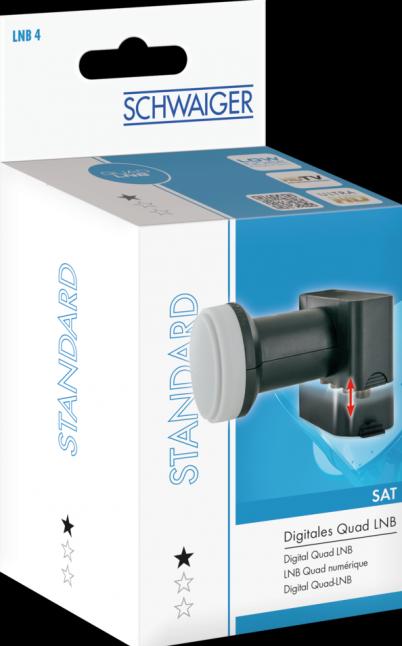 Actual product image Schwaiger Digital Quad LNB (Quattro LNB, 40mm)