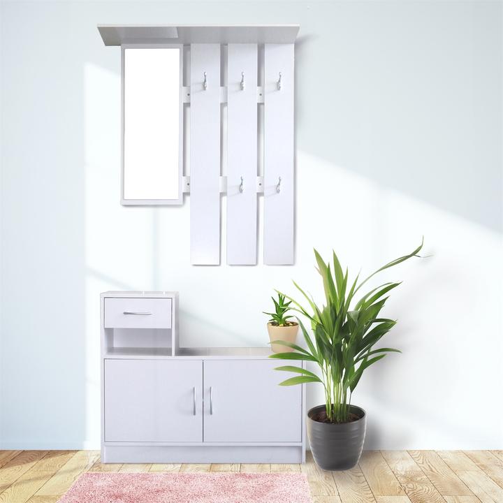 Produktbild HTI-Living Garderobenpaneel mit Schuhschrank Thekla Weiss