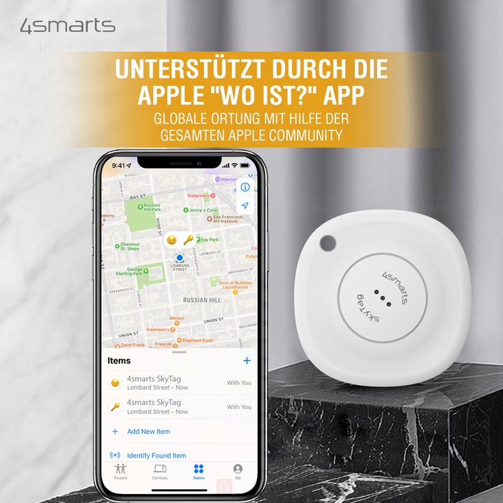 Produktbild 4smarts Schlüsselfinder SkyTag Weiss (iOS)