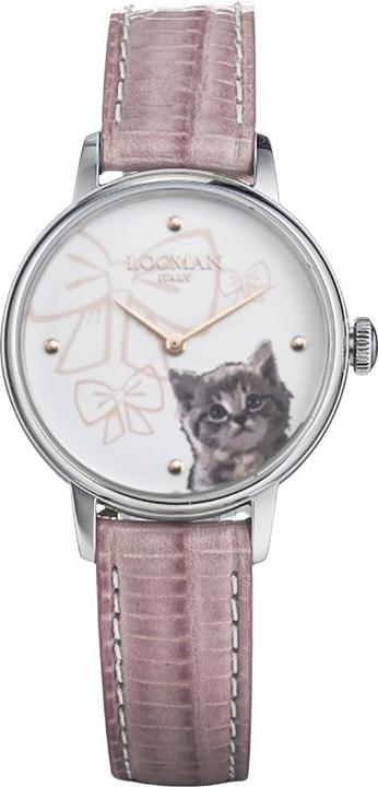 Locman Italy Damenuhr 1960 Fantasy Cat Ref. F253A08S-00WHGA1PP (Analoguhr, 32 mm)