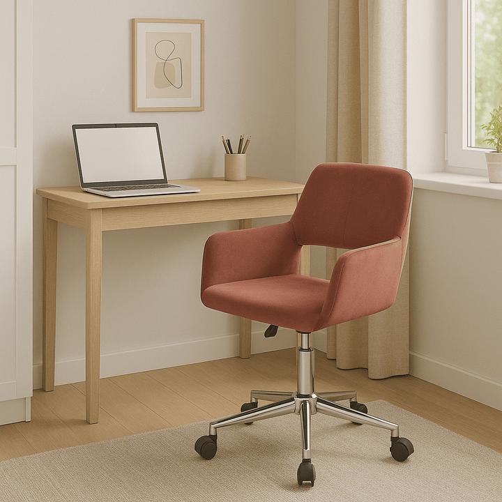 Image du produit CaliCosy Chaise de bureau en velours ajustable - Ross