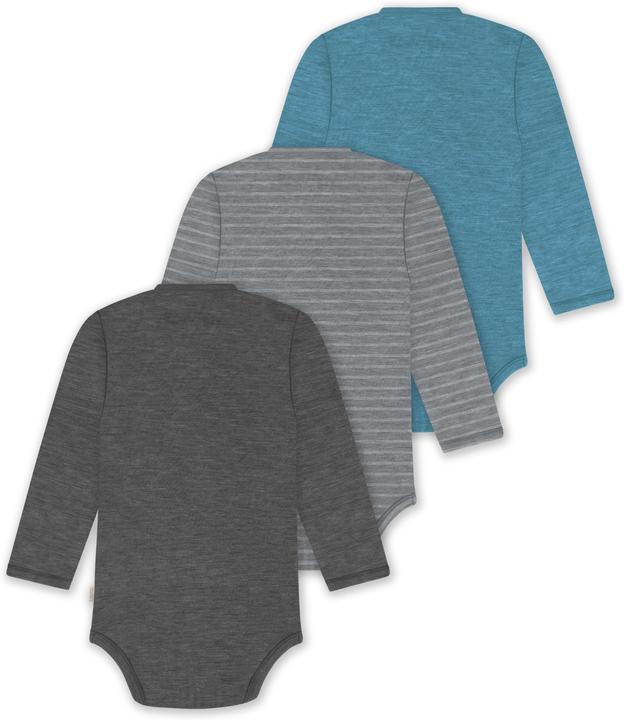 Image du produit Normani Lot de 3 body bébé emmailloté manches longues body Toddler en laine mérinos - 9357 (50)