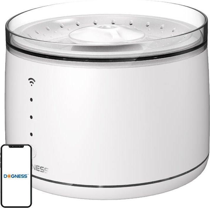 Dogness Fontana d'acqua per animali domestici D07 1,8l (bianco) (1.80 l)