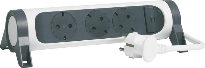 Image du produit Legrand Multiprise pivotante 3x prise, 5m de câble blanc-noir 694541 (3 x, CEE7, 5 m)