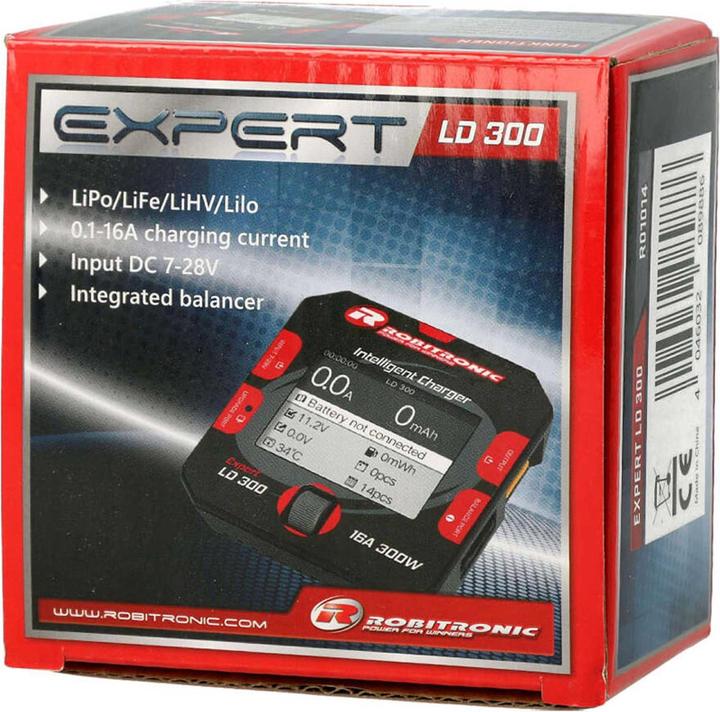 Immagine prodotto Robitronic Caricatore DC Expert LD 300 LiPo 1-6s 16A 300W