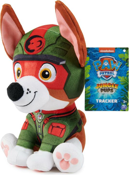 Actual product image Spin Master PAW Patrol Jungle Pups, Chase 8-Inch Plush, Stuffed Animal Kids Toys for Boys & Girls Ages 3 and Up (19.05 cm)