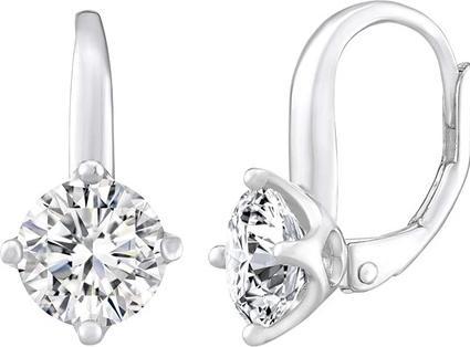 Silvego Silver earrings LILA with clear zircon LPS0620 - Dimension: M: (1.6 x 0.8 cm) (925 Sterling Silber)