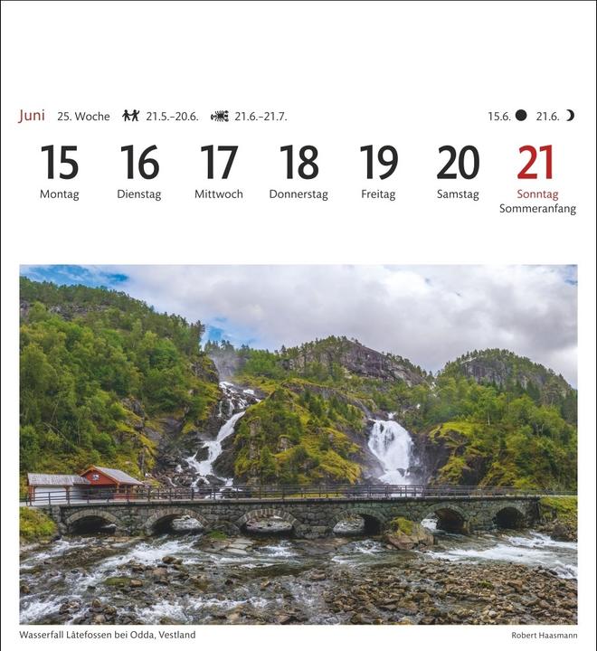 Produktbild Harenberg Norwegen Sehnsuchtskalender 2026 - Wochenkalender mit 53 Postkarten (Deutsch)