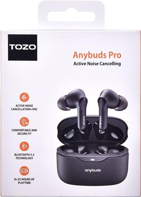 Immagine prodotto Tozo Ausinės Anybuds Pro TWS auricolari Bluetooth Juodas (ANC, 4.50 h, Senza fili)