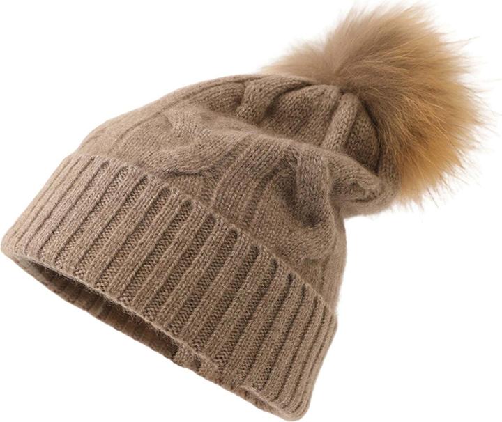 Bellemere Beanie Soft Cable Knit Cashmere