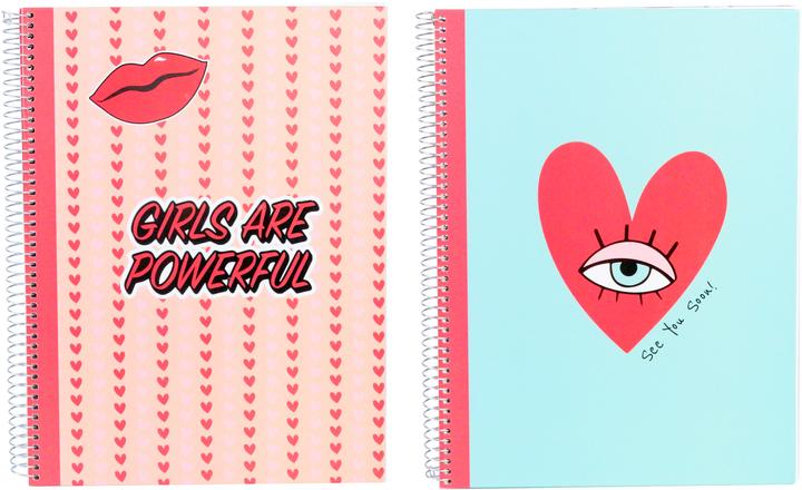Produktbild Ancor Hardcover Spiral Notebook A5 80sh/90g Lined B'LOG GIRL POWER (A5, Liniert, Harter Einband)