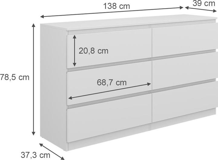 Produktbild Vicco Calisto (138 x 39 x 78.5 cm)