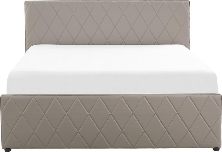 Image du produit Beliani Lit similicuir taupe sommier à lattes sommier relevable 140 x 200 cm ROCHEFORT (140 x 200)