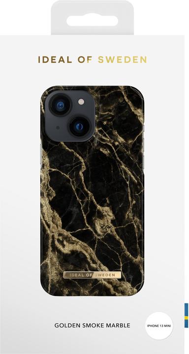 Actual product image iDeal Of Sweden Designer Hard Cover Golden Smoke Marble (Apple iPhone 13 mini)