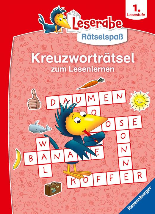 Produktbild Ravensburger Leserabe Rätselspass - Kreuzworträtsel zum Lesenlernen - 1. Lesestufe (Deutsch, Katrin Merle, Martine Richter, Heribert Schulmeyer, 2022)
