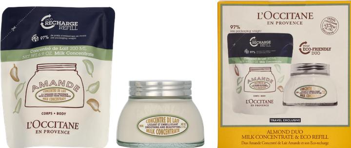 Actual product image L'Occitane Almond Duo Milk Concentrate 200ml & Eco Refill 200ml (400 ml)
