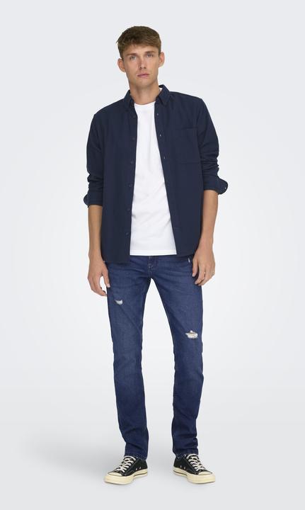 Produktbild Only & Sons Slim Fit Mid Rise Jeans Slim Fit Jeans (34)