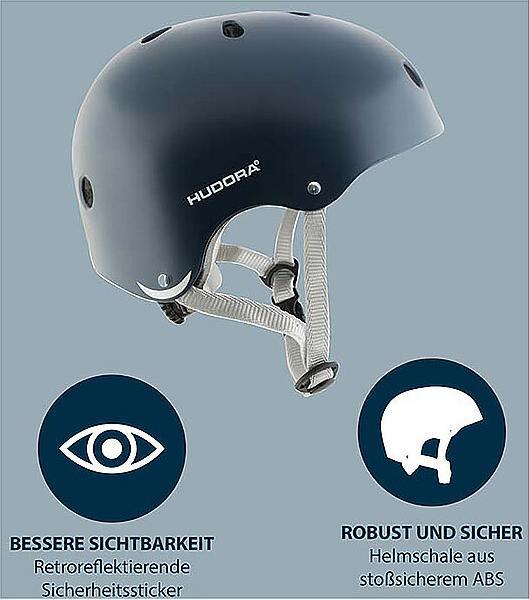 Image du produit Hudora Casque de skate, minuit, taille 51-55 (55 cm)