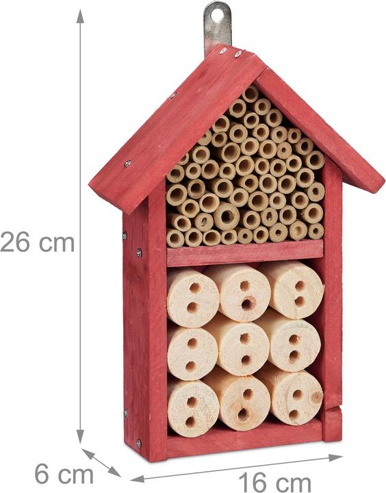 Actual product image Relaxdays Insect Hotel Assembly Kit, Bug Shelter (Wild bees, Ladybirds, Lacewings)