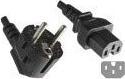 Actual product image Helos Power cable CEE 7/7 (M) angled to IEC 60320 C15 straight (5 m)