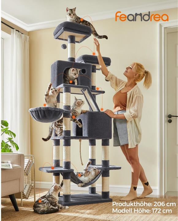 Actual product image Feandrea Cat Spa (206 cm, Grey)