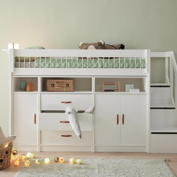 Produktbild Lifetime Kidsrooms ALL IN ONE KOMBO, Halbhochbett mit Schreibtisch 152 Deluxe Lattenrost (102 x 257 cm)