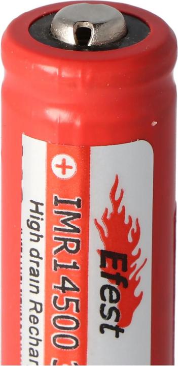 Actual product image Efest Battery IMR 14500 V2, positive pole raised (1 pcs., 14500, 700 mAh)