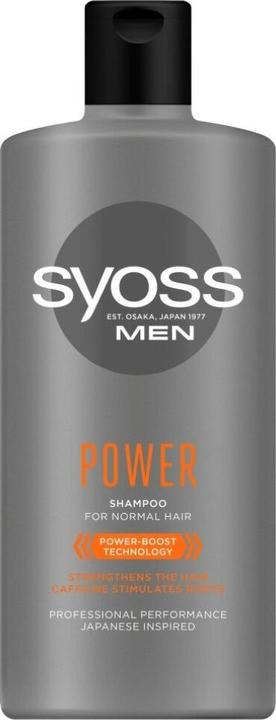 Syoss Men Power Shampoo für normales Haar 440ml (440 ml, Flüssiges Shampoo)