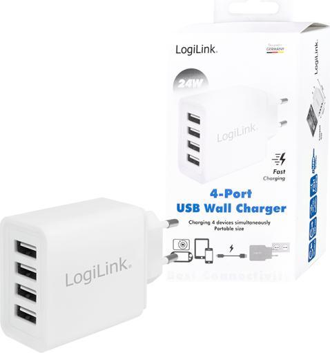 Produktbild LogiLink USB Steckdosenadapter (24 W)