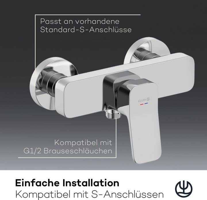 Produktbild Kludi X1 Duscharmatur Aufputz, Brause-Einhandmischer