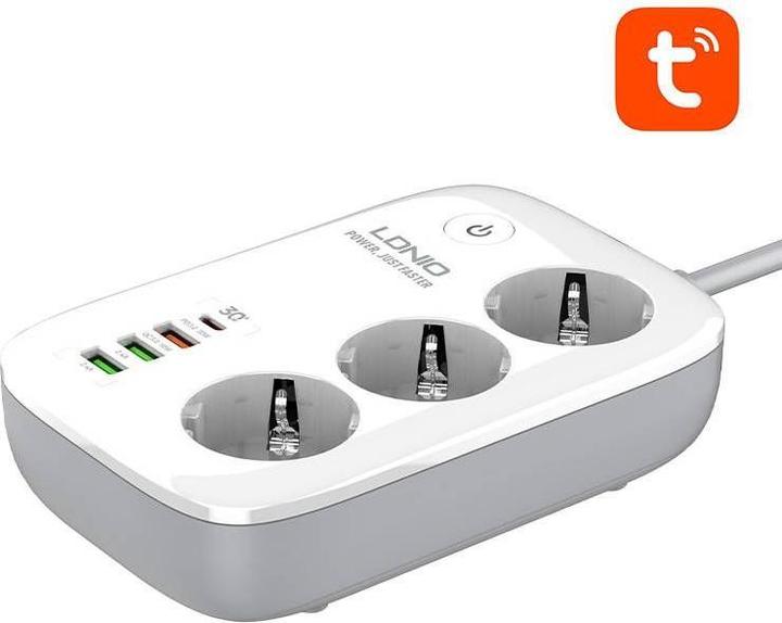 Immagine prodotto Ldnio Ciabatta intelligente Wi-Fi SEW3452, Tuya (bianco)